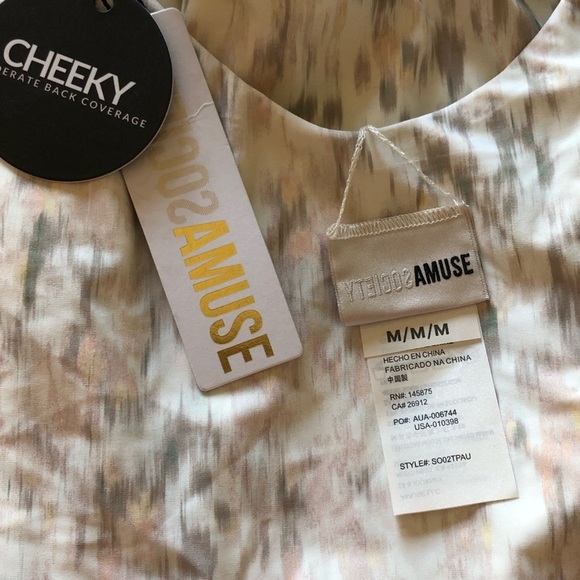 Amuse Society Patola One Piece Swimsuit Revolve White Multicolored Medium - Picture 7 of 9